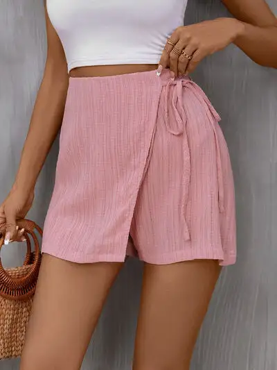 Tied High Waist Dropship Skirt