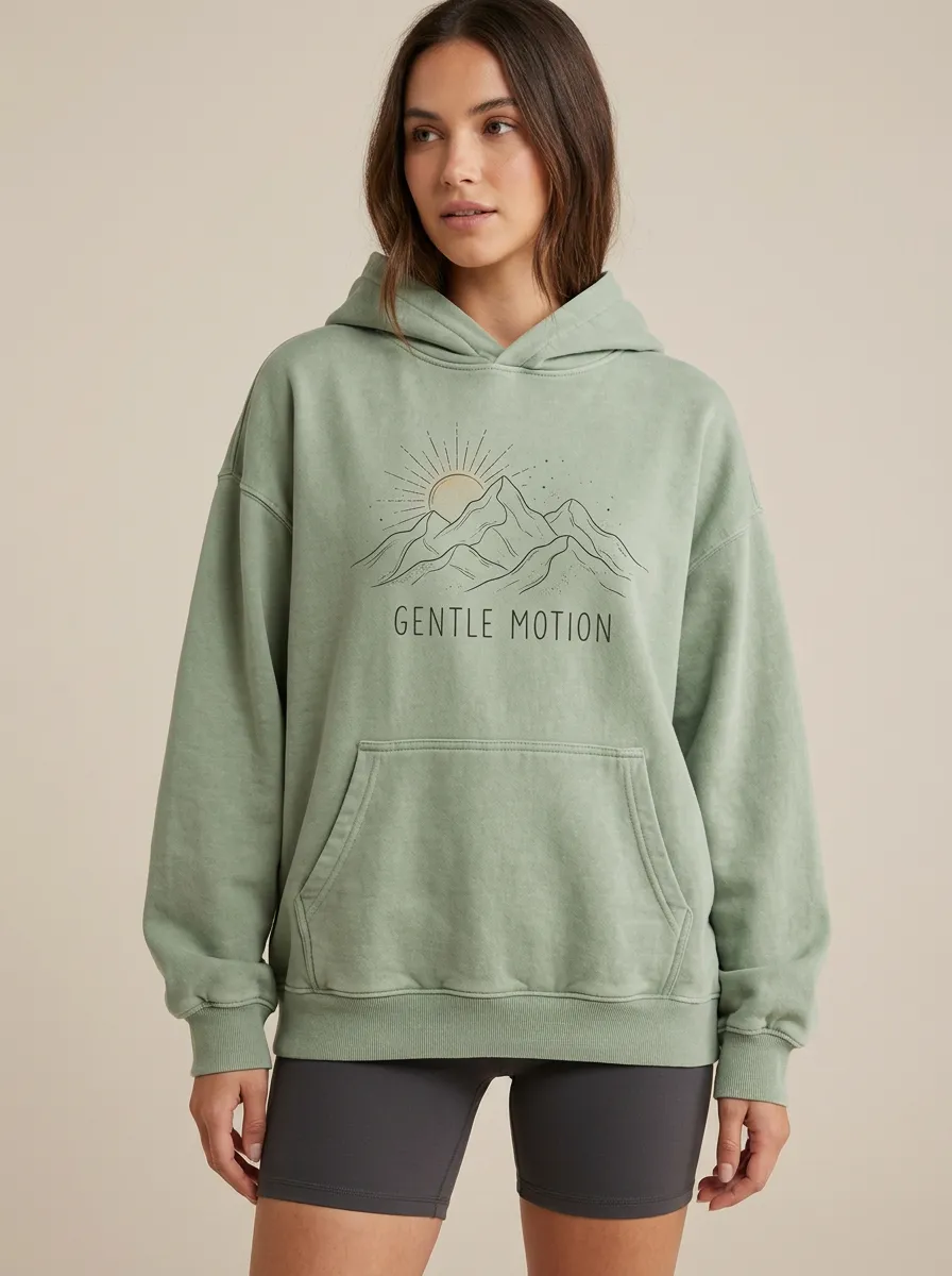 Nature Mountain Sun Gentle Motion Landscape Hoodie