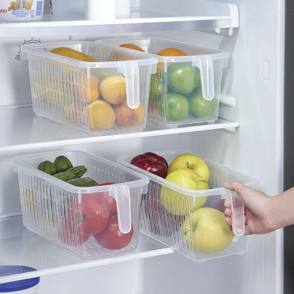 Handled Refrigerator Storage Basket