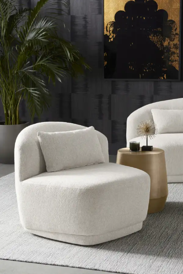Armless Swivel Lounge Chair