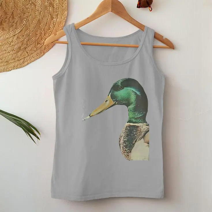 Mallard Smoking Cigarette Women Tank Top