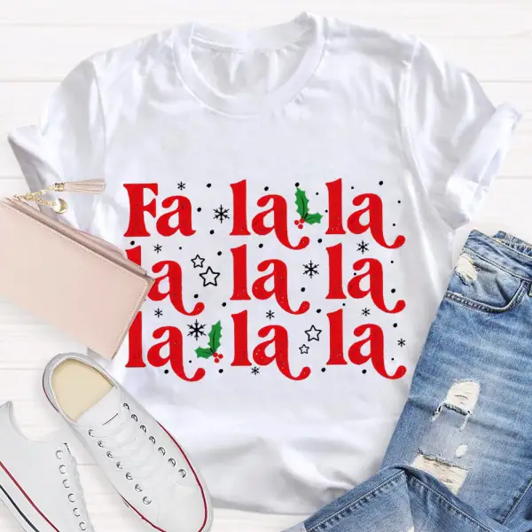 Musical Notes And Snowflakes Christmas Music T-Shirt