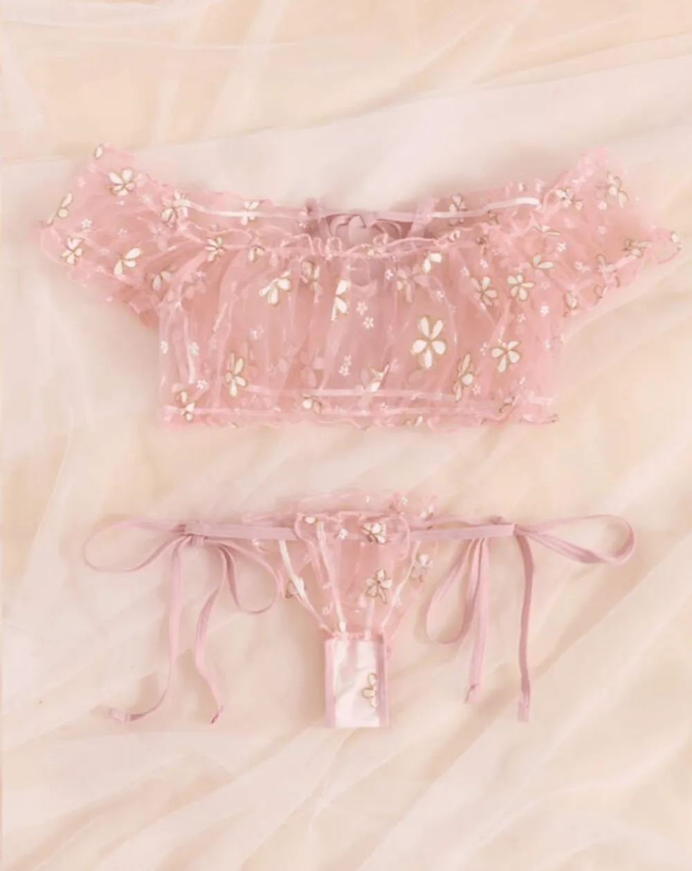 Daisy Ruffle Lingerie Set