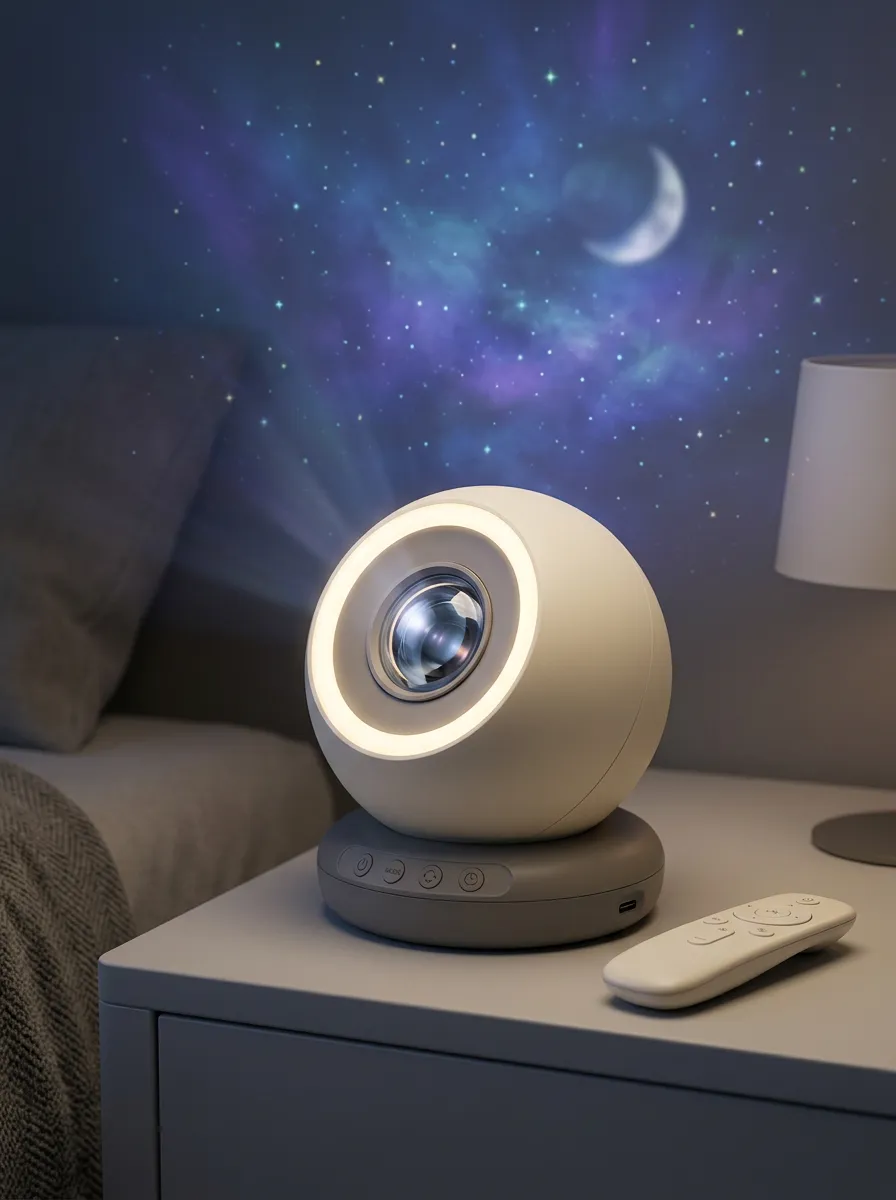 Galaxy Moon Star Projector Night Light for Living Room Ambience
