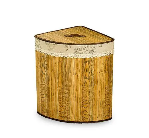 Foldable Bamboo Wood Laundry Hamper Bin