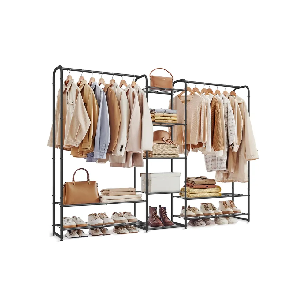 Shelved Open Wardrobe Clothes Organizer