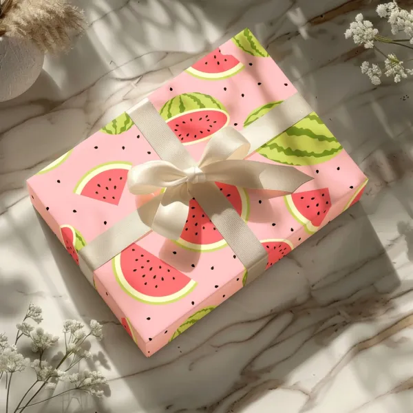 Watermelon-Print Gift Wrapping Paper