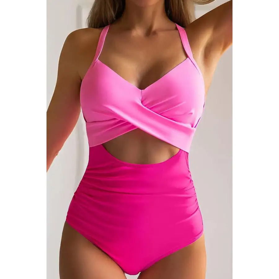 Women's Cutout Crisscross One-Piece Swimsuit