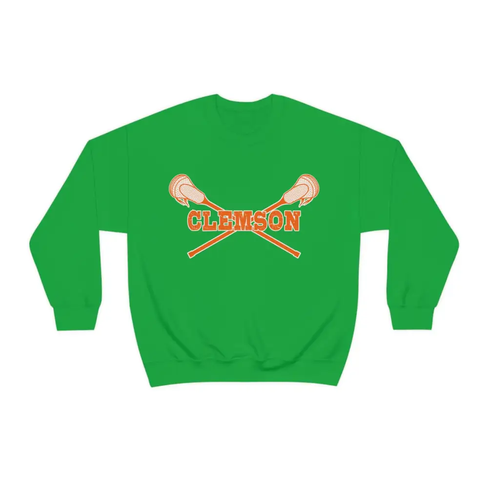 Crossed Sticks Lacrosse Graphic Crewneck Sweatshirt