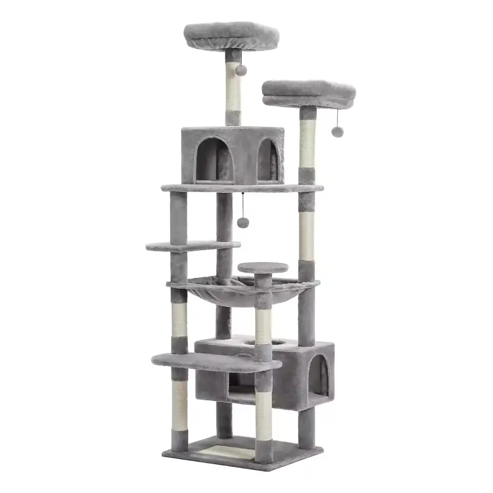 Colorful Plush Cat Tree