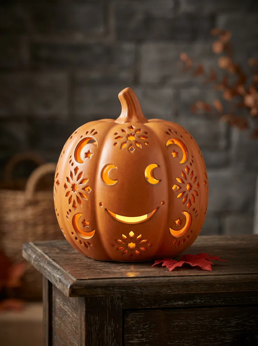 Star-Moon Halloween Pumpkin Light