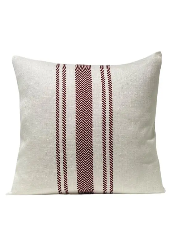 Striped Cotton Throw Pillow