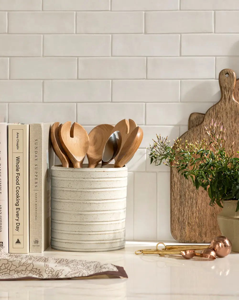 Speckled Stoneware Kitchen Crock