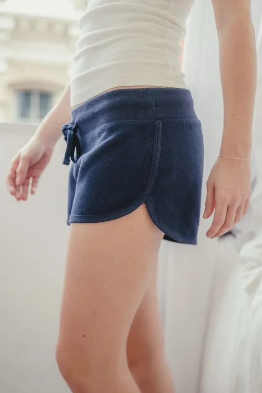 Navy Blue Drawstring Shorts