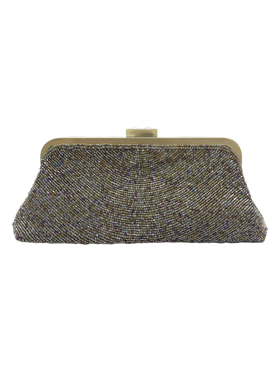 Johanna Vintage Beaded Antique Bronze Evening Bag