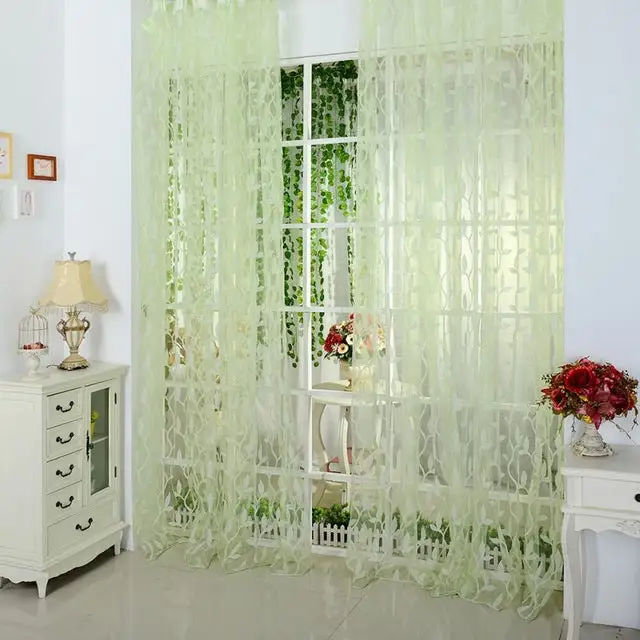 Leaf Sheer Valance Panel