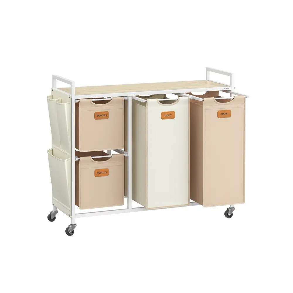 Four Compartment Removable Liner Laundry Sorting Hamper