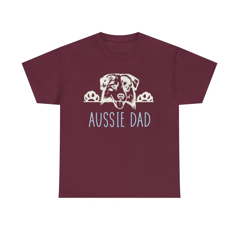 Aussie Dad with Australian Shepherd Dog