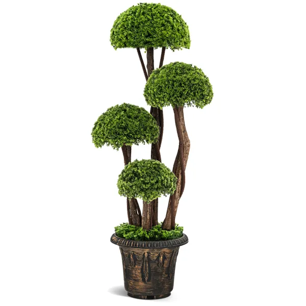 High-Realism Faux Topiary Plant, Perfect for Home and Entryway Classic Decor