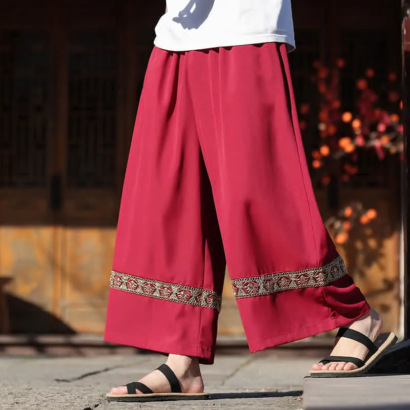 Elastic Waist Wide Leg Pants
