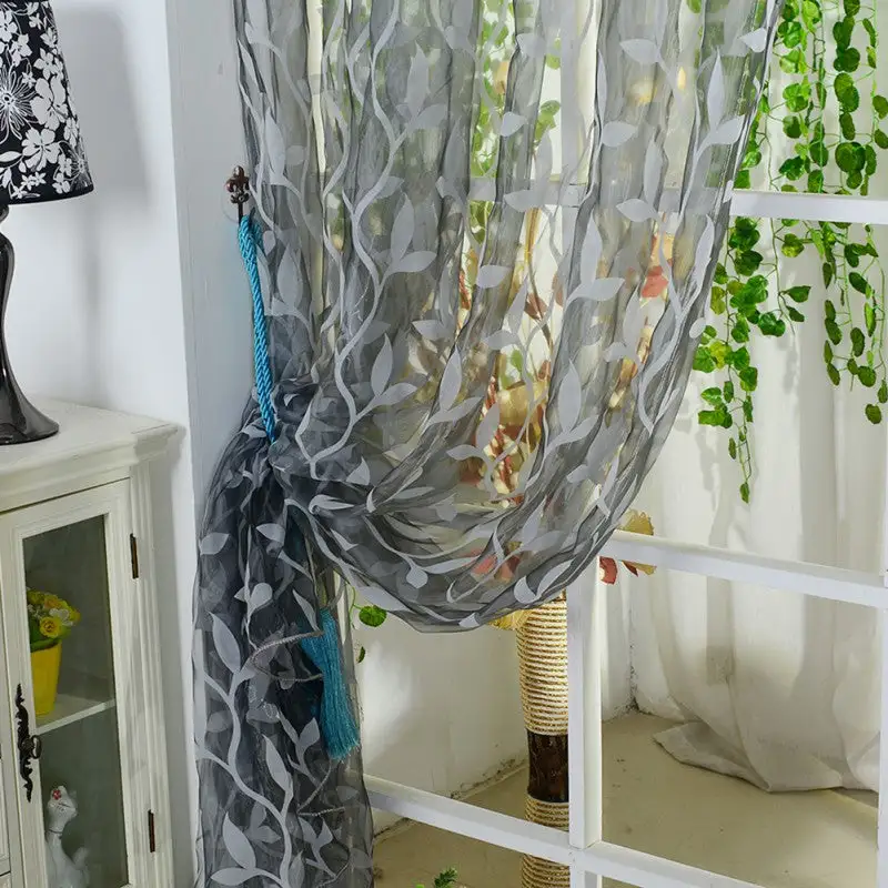 Leaf Sheer Valance Panel