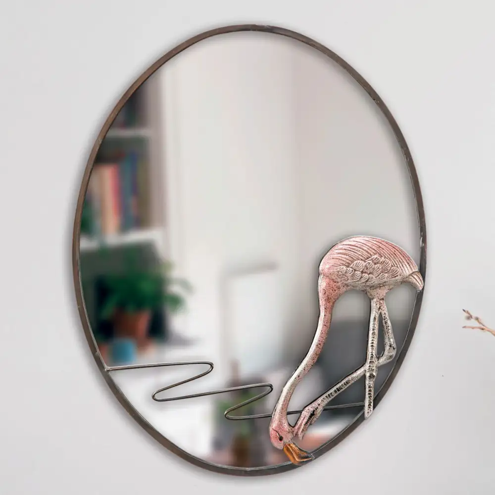 Flamingo Oval Wall Mirror