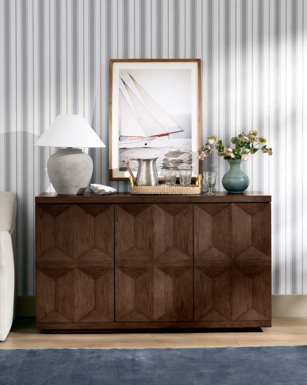 Carved Oak Sideboard