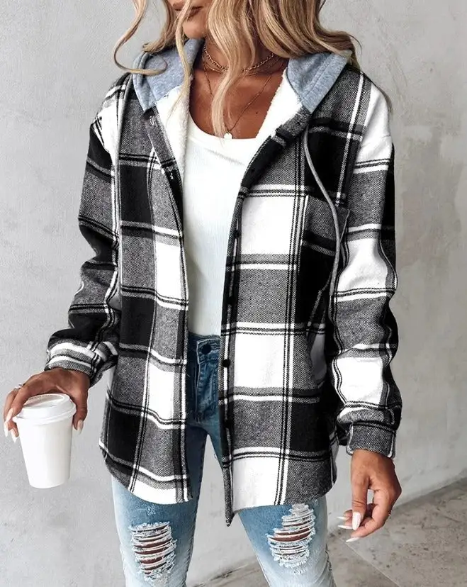 Relaxed Plaid Jacket
