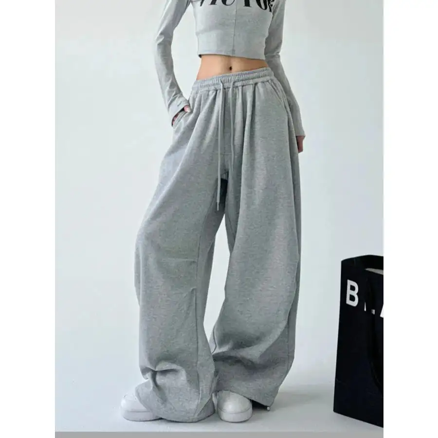 Oversized Wide Leg Drawstring Pants