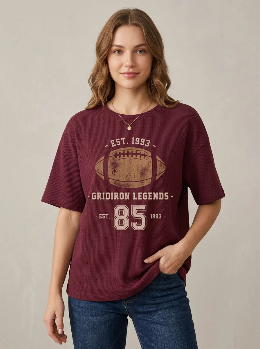 Women's Gridiron Ball Graphic T-Shirt