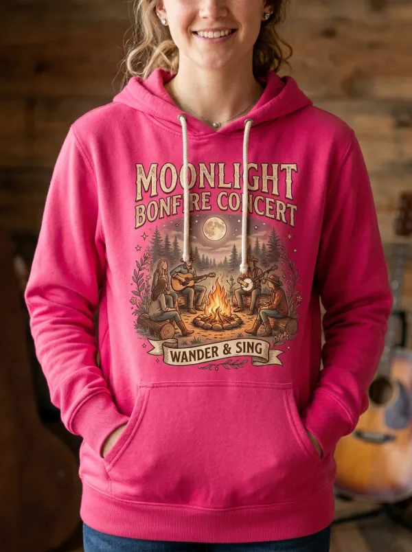 Country Music Bonfire Concert Pullover Hoodie
