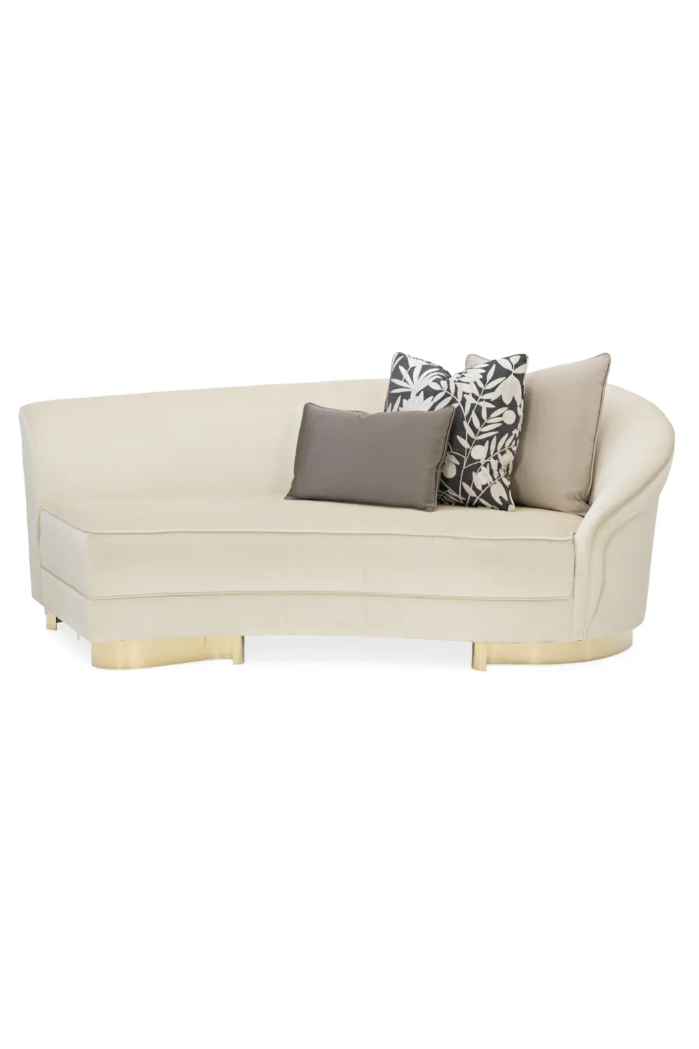 Clean-Line Sectional Curved Sectional Sofa