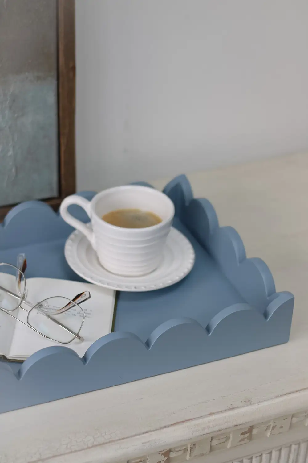 Classic Rectangular Tray with Scallop Edges