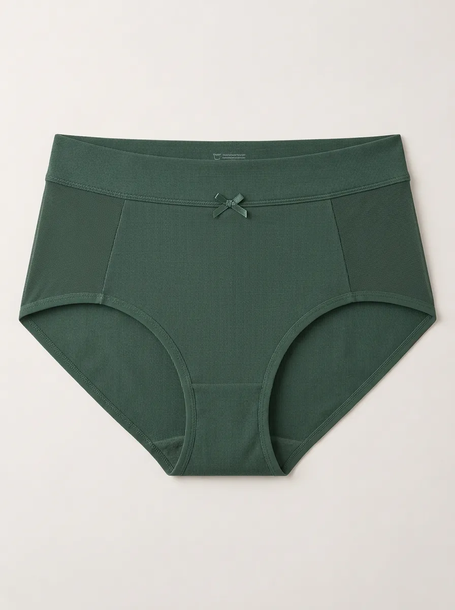Women's Ribbed Bow Detail Panties