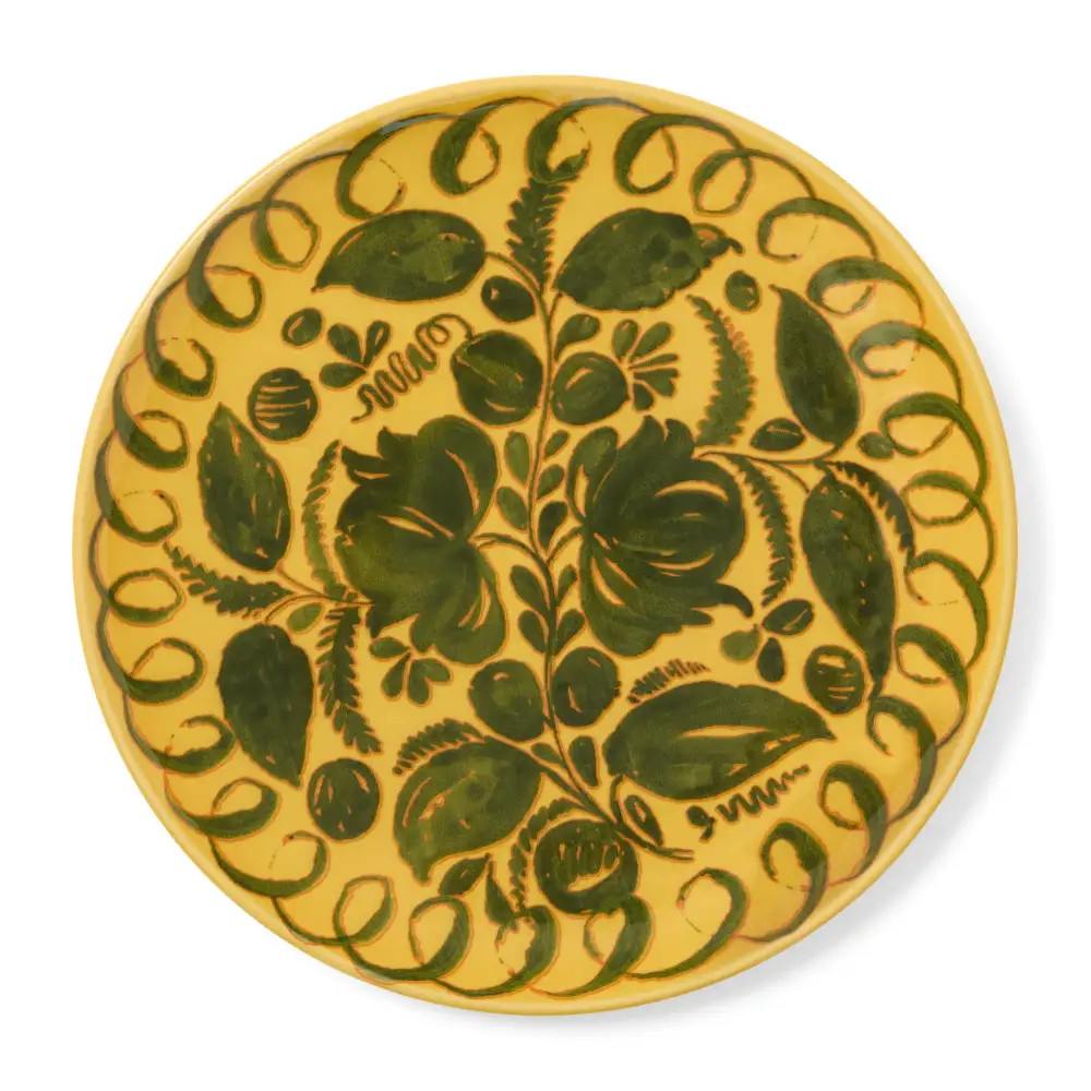 Understated Hand Painted Ceramic Dinner Plate