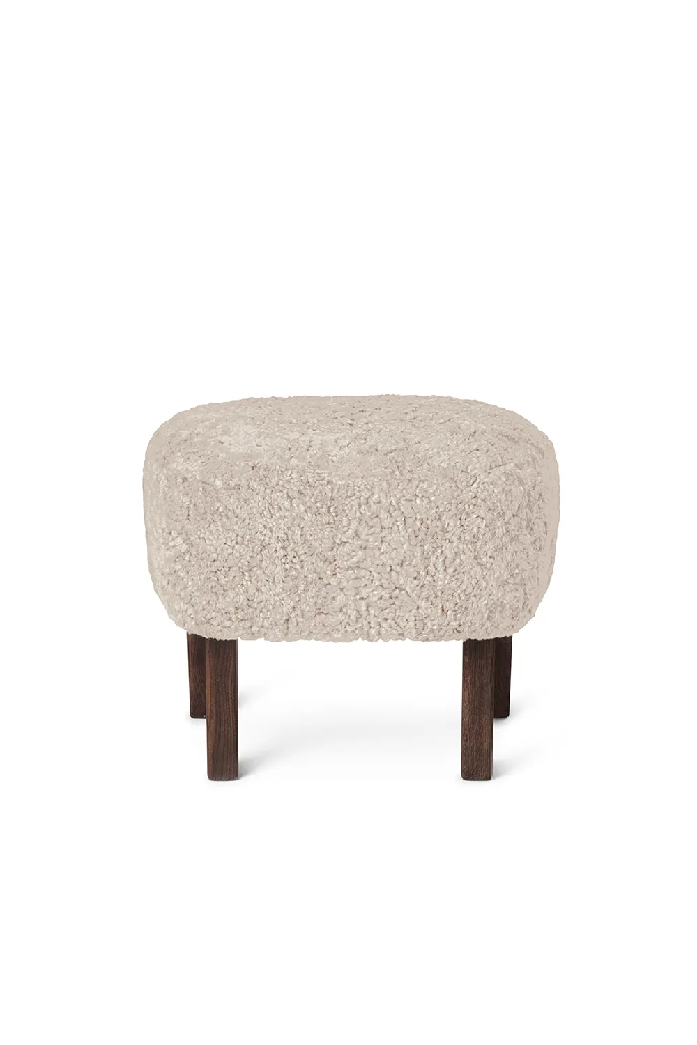 Oak Base Upholstered Ottoman