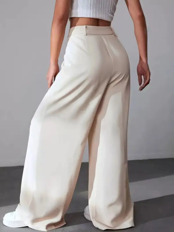 Wide Leg Pleated Everyday Versatile Pants