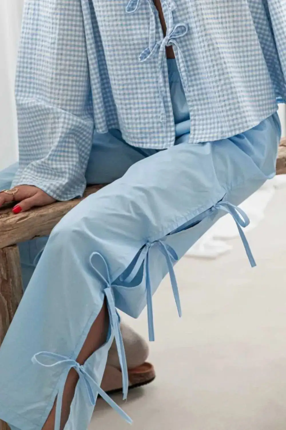 Everyday Tie Waist Tie Detail Pants