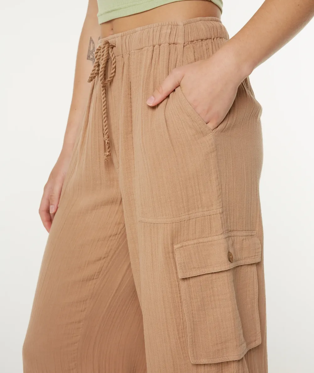 Drawstring Casual Pants With Double Pockets