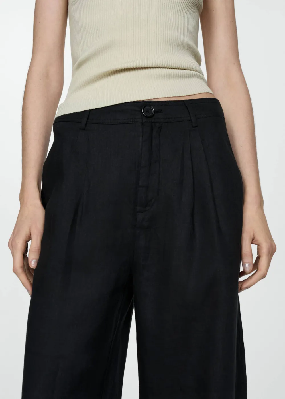 Linen Wideleg Pants