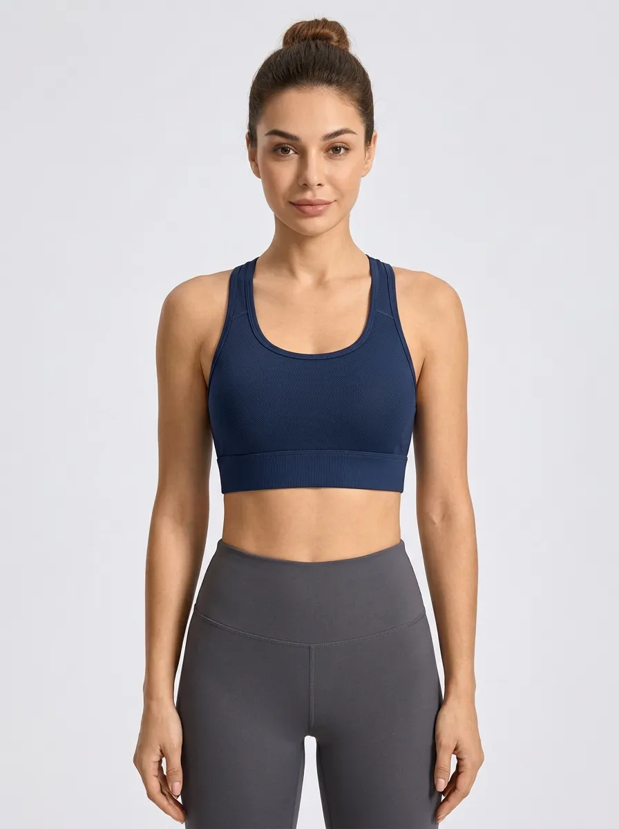 Women's Printed Strappy Cross Strap Yoga Bra