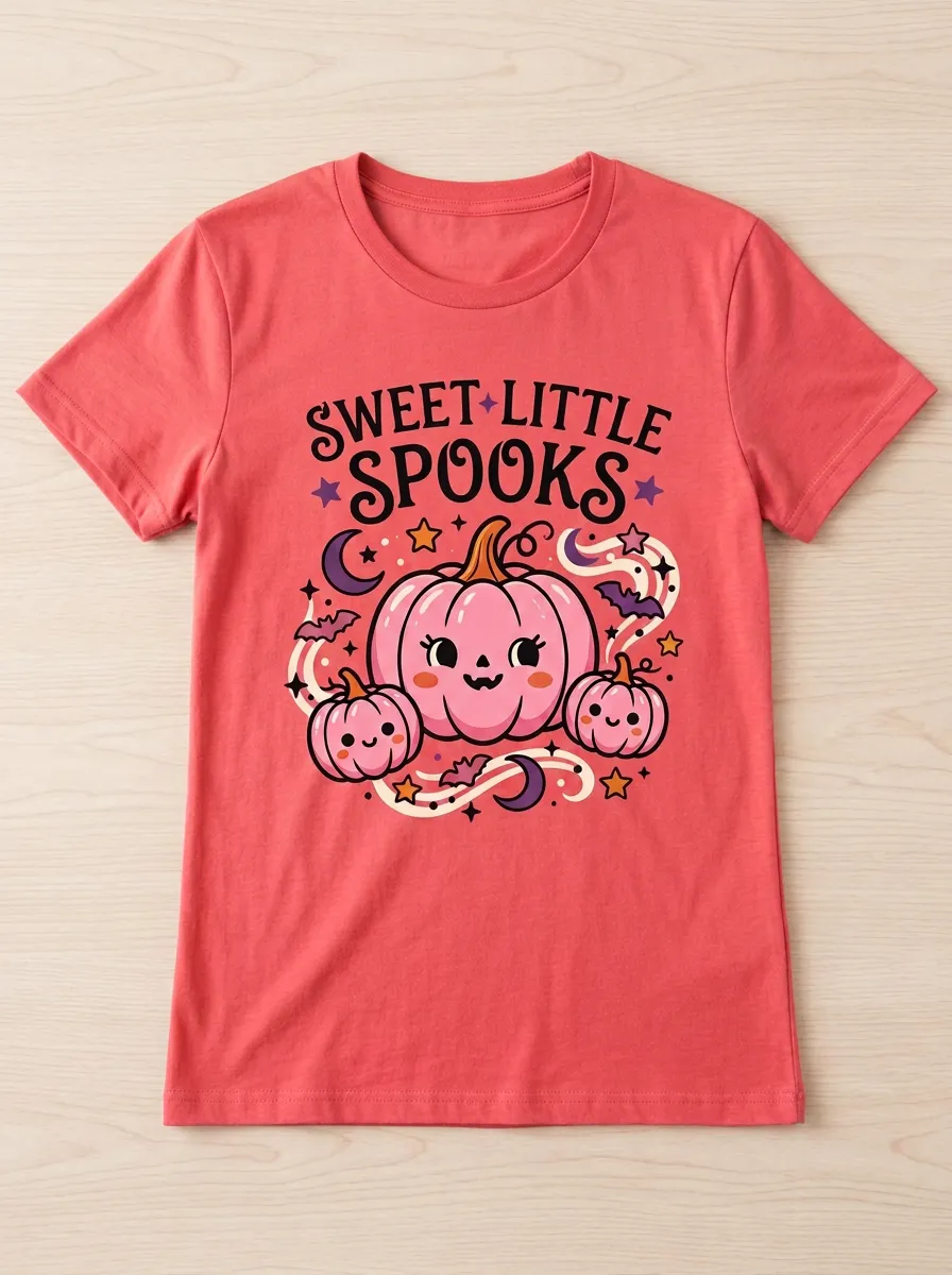Moonlit Pumpkin Halloween Graphic T-Shirt
