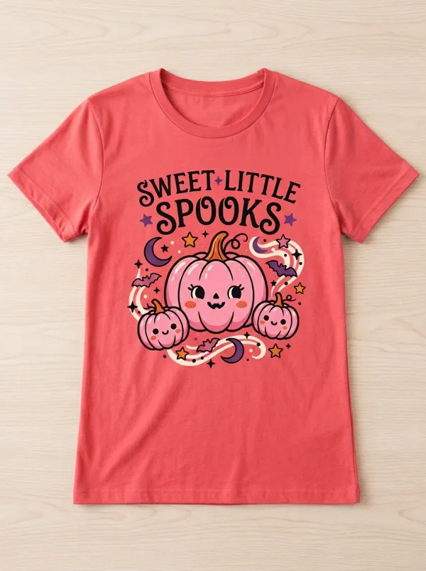 Moonlit Pumpkin Halloween Graphic T-Shirt