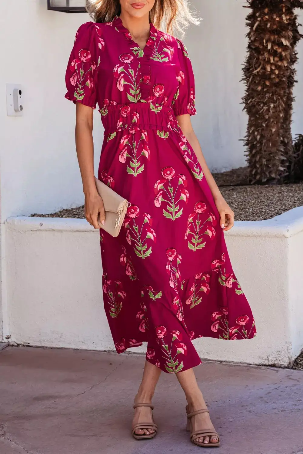 Short Sleeve Midi Dress