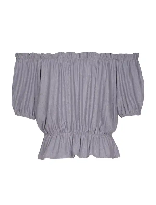 Modern Short Sleeve Solid Blouse