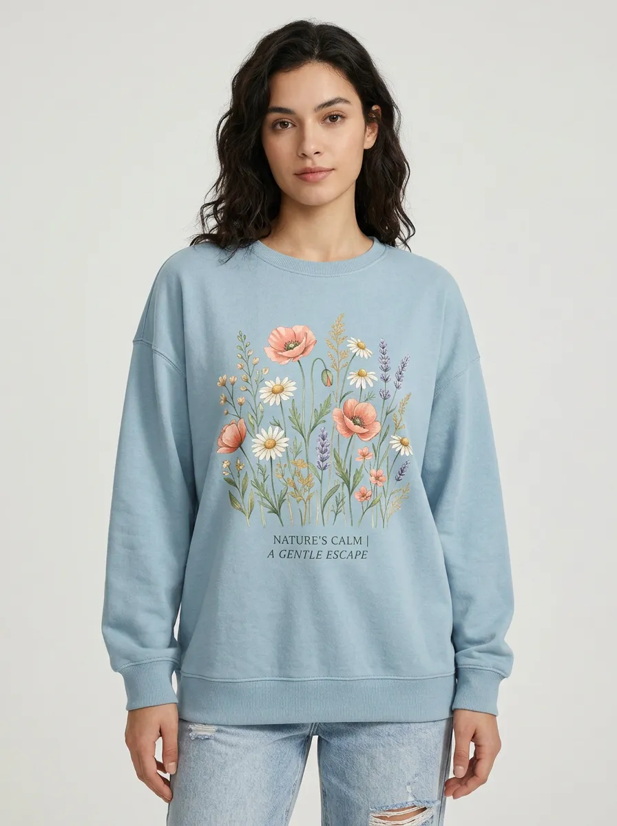 Nature Lover Wildflower Bouquet Sweatshirt