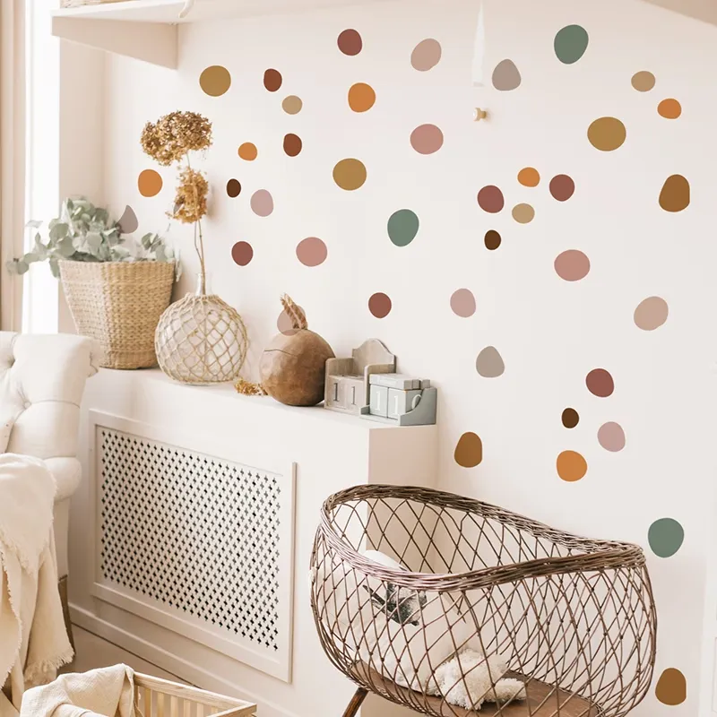 Pastel Polka Dot Wall Stickers