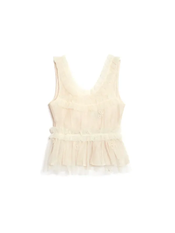 Tulle Ruffle Top