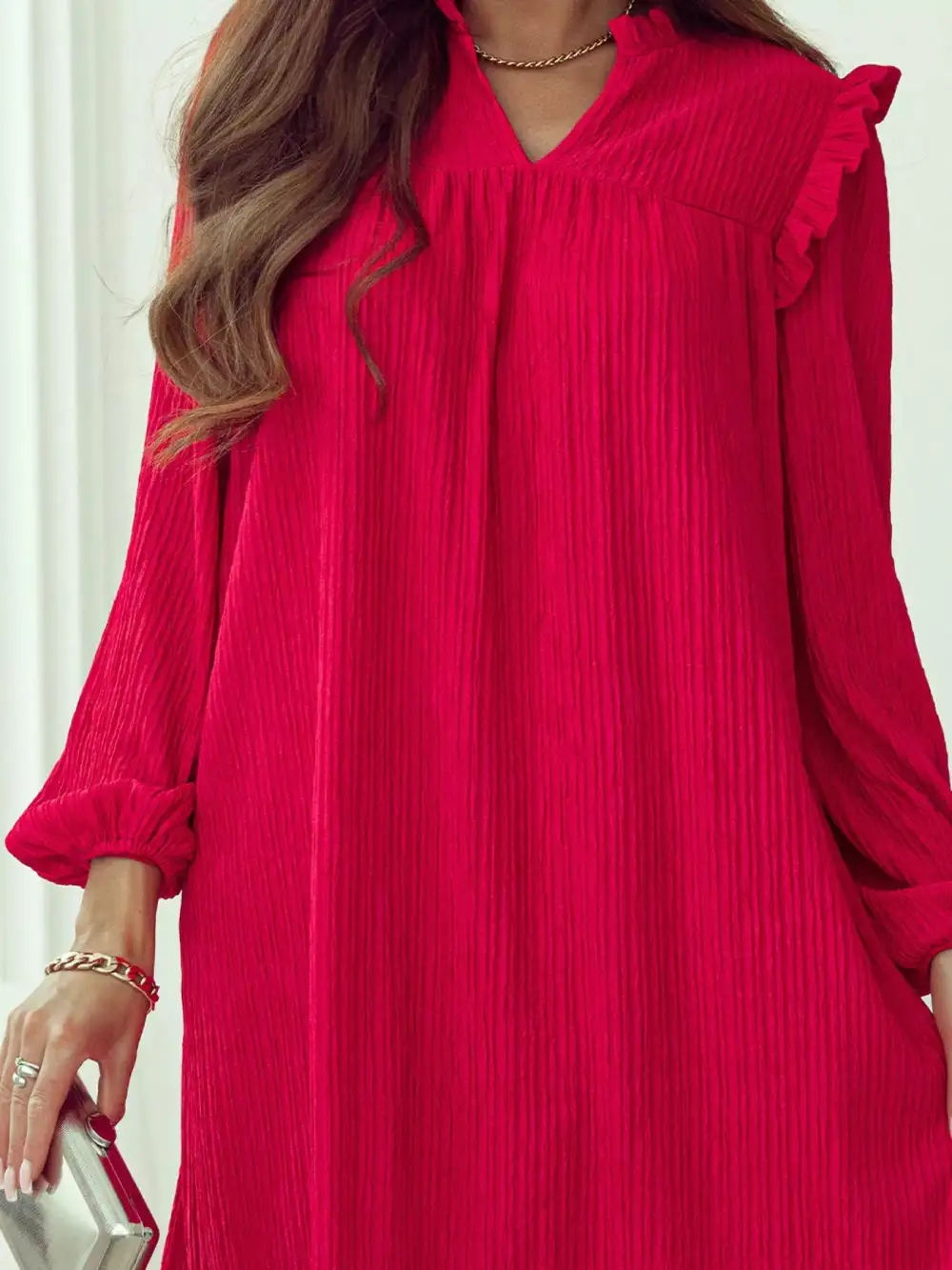 Textured Lightweight Feel Mini Dress