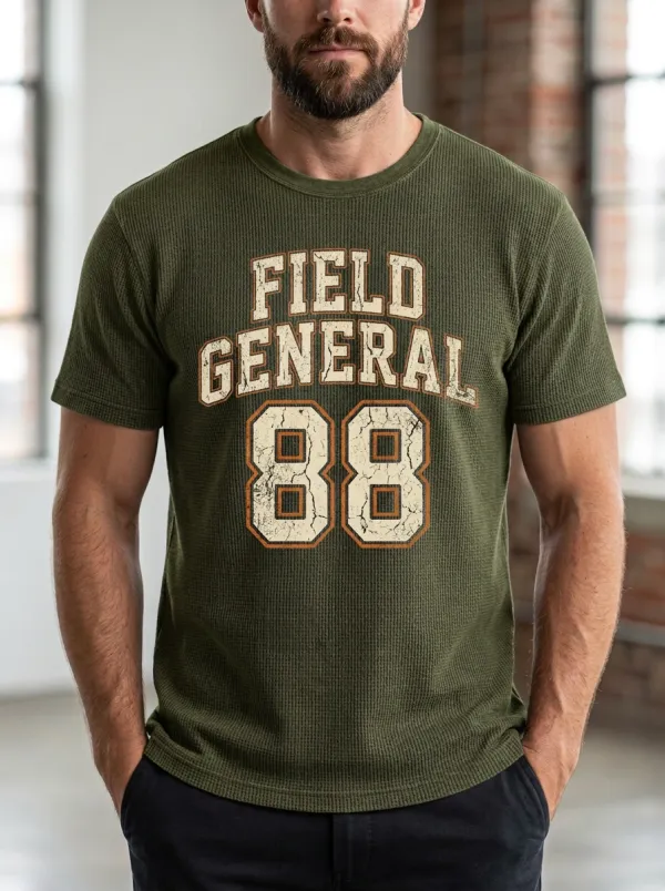 Men's Dynamic Football Ball Crew Neck Graphic T-Shirt